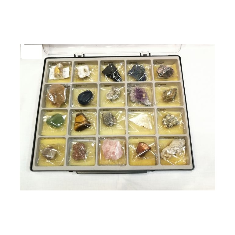 Caja Colección 20 Minerales 6 x6